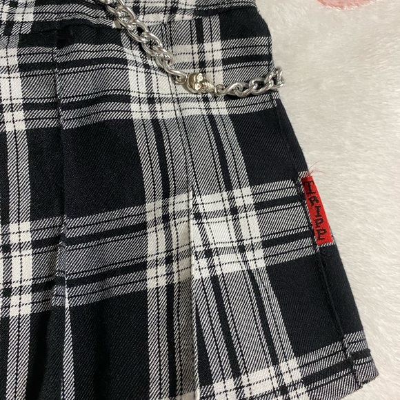 tripp nyc plaid skirt skull chains - Picture 2 of 5